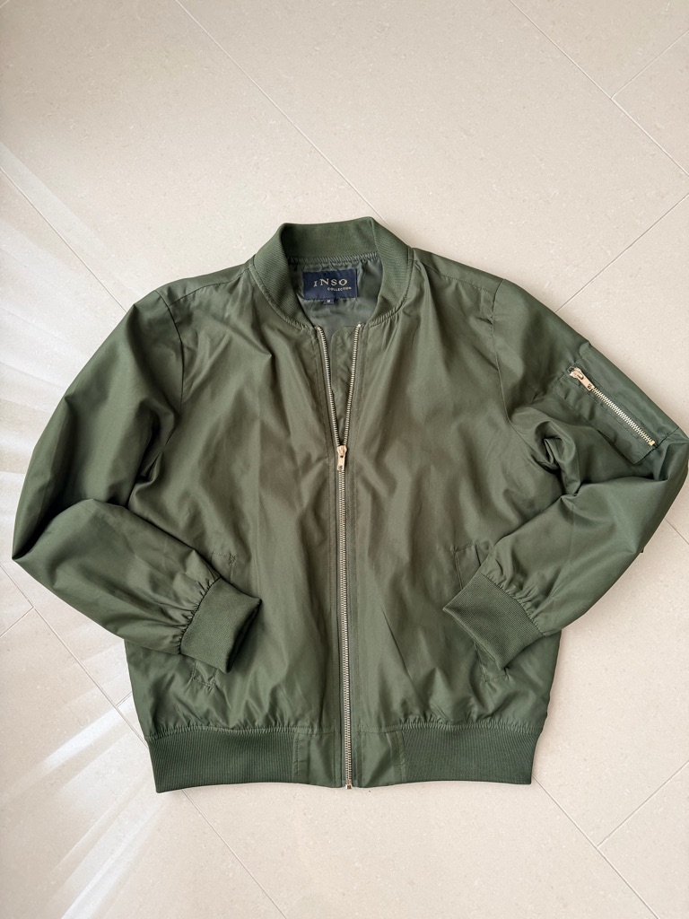 Nso Women's Olive Utility Bomber Jacket